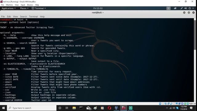 twint demo with kali смотреть онлайн