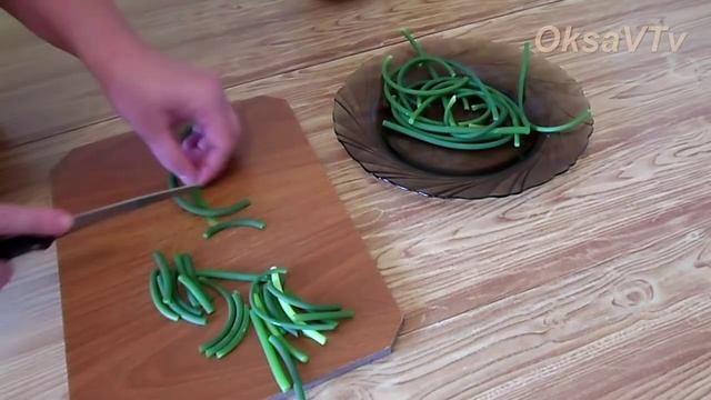 Жареные чесночные стрелки. Fride garlic arrows. смотреть онлайн