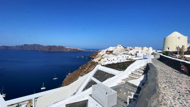 Исследуем САНТОРИНИ часть 1. Знаменитые улочки и кафе как с картинки - Santorini Greece Walk Throug