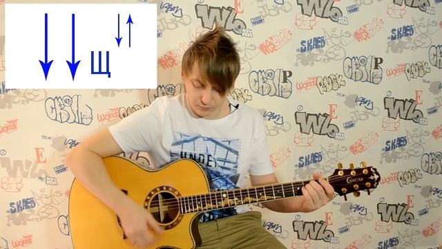 Учимся играть на гитаре бой с перебором (урок 6) на примере ДДТ-Метель смотреть онлайн
