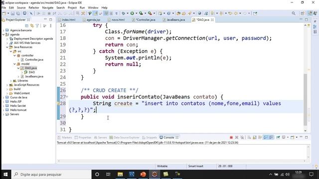☕️ Curso Java WEB (Java EE) - JDBC - CRUD CREATE - DAO - #11 - Parte 3/3 смотреть онлайн