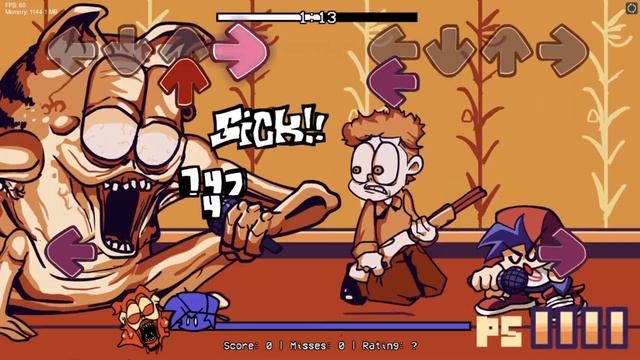 FNF Garfield transforms into Gorefield FULL HORROR MOD [HARD] смотреть онлайн