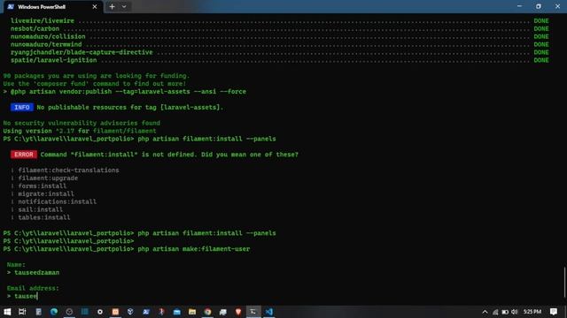 Filament Installation | #6 | Laravel Dynamic Portfolio смотреть онлайн