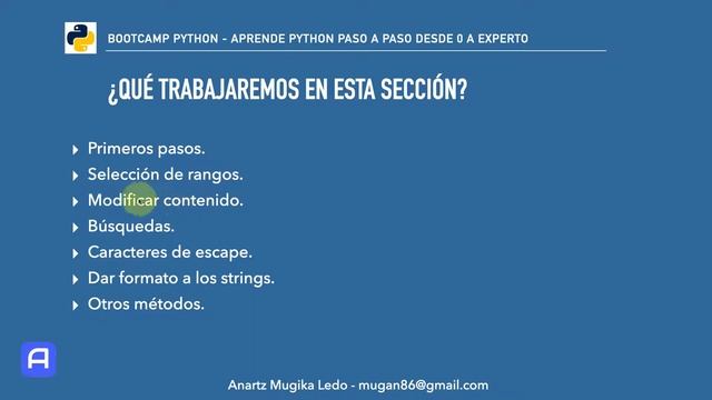 Bootcamp Python 3 - Tipos de datos - Strings - Introducción смотреть онлайн