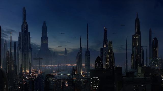 Coruscant Skyline | Star Wars Ambience (No Music)