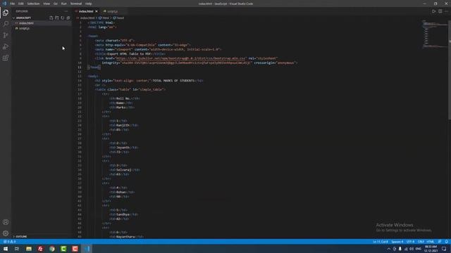 Export HTML Table to PDF using JavaScript jsPDF and Autotable Library смотреть онлайн