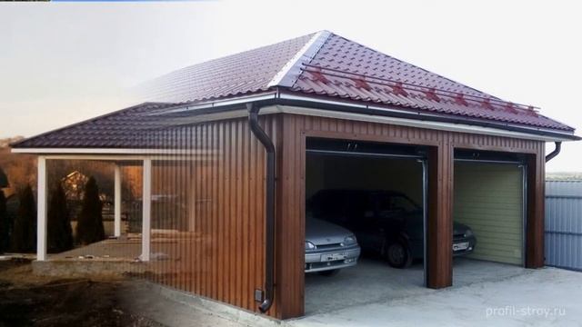 Гараж с навесом смотреть онлайн