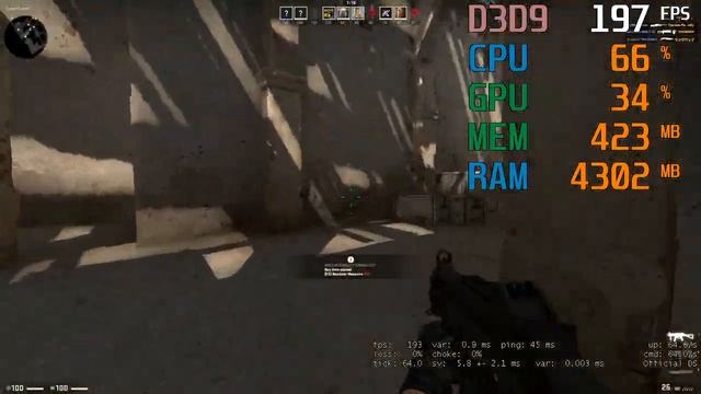 GeForce GTX 960 -- Intel Core i5-2500K -- CSGO FPS Test Dust 2 720p смотреть онлайн