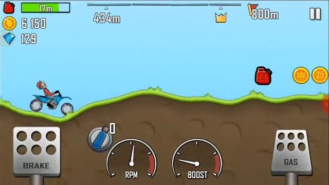 Тестирую кроссовый мотоцикл в (Hill Climb Racing). смотреть онлайн
