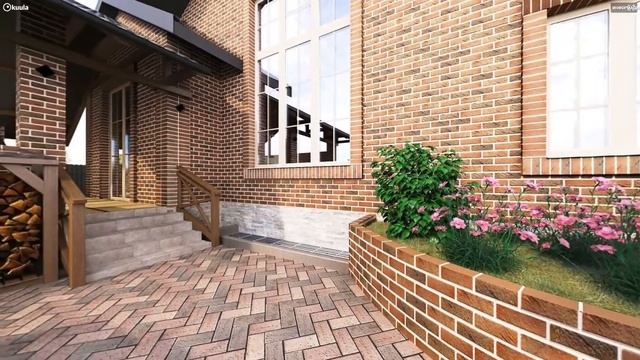 Ландшафтный дизайн внутреннего двора частного дома. смотреть онлайн