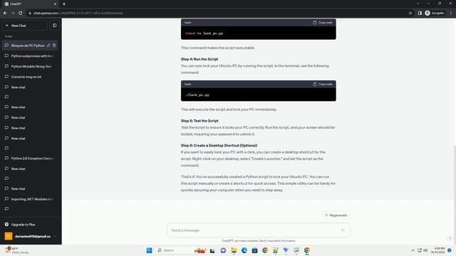 Locking PC in Python on Ubuntu смотреть онлайн