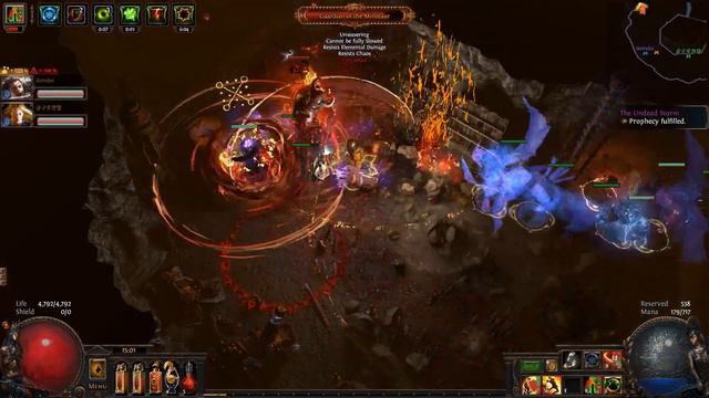 PoE boss - maze of the Minotaur - Guardian - full block cleave, Ngamahu cyclone, Raise spectre смотреть онлайн