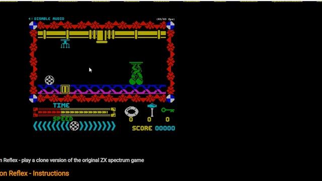 Action Reflex Spectrum ZX - game walkthtough of the classical Action Reflex game смотреть онлайн