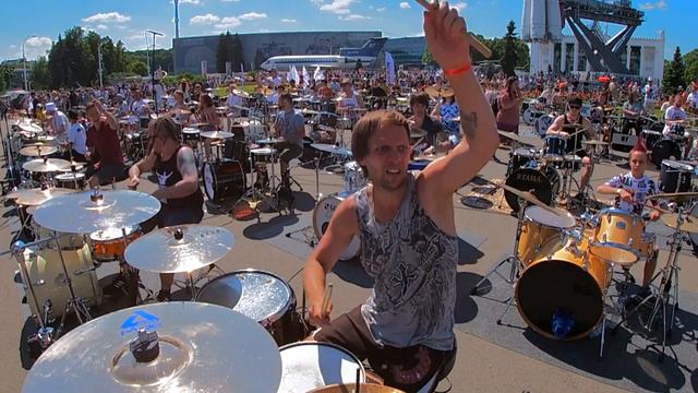 Smattdrum - Skillet- Hero (RockNMob #10) Flashmob Drum Cover