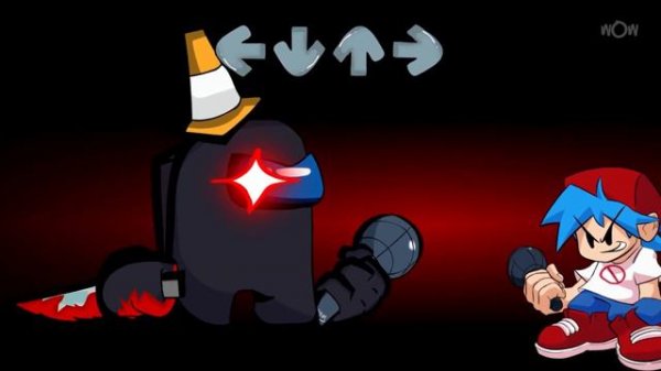 Black Imposter ALL PHASES | Friday Night Funkin' VS Impostor V4 (Defeat Song/FNF Mod)