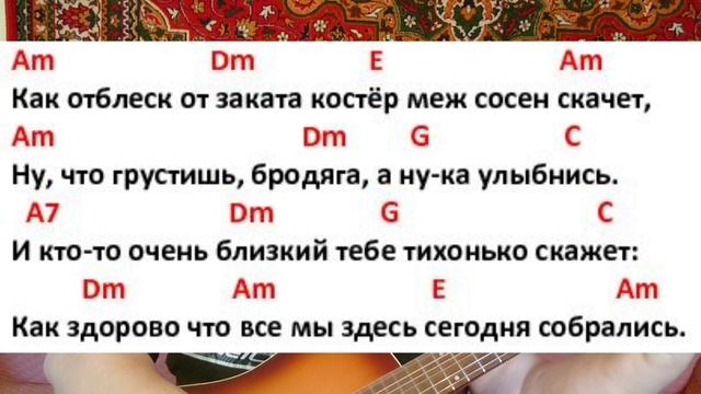 Поём под гитару песню Олега Митяева "Как здорово" (Изгиб гитары жёлтой...) смотреть онлайн