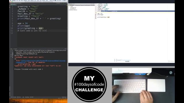 #100DaysOfCode - Day 1/100 - Learning Python with Udemy смотреть онлайн