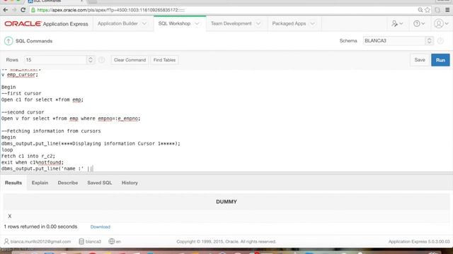 Oracle RefCursors example Part II смотреть онлайн
