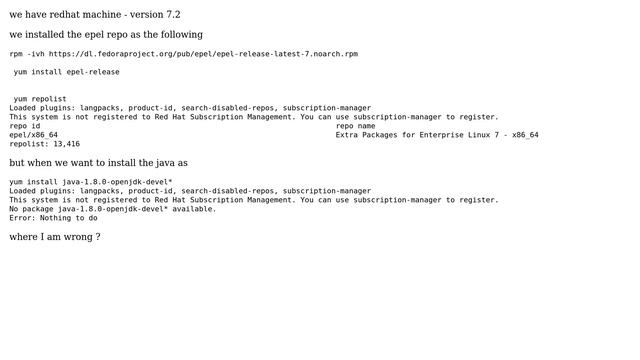 Unix & Linux: download java-1.8.0-openjdk-devel from epel repo смотреть онлайн
