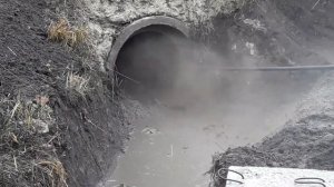 Гидродинамическая прочистка ливневки.