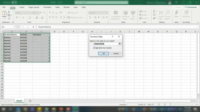 Microsoft Excel Sheet | Format Data as Table | Remove Table Format смотреть онлайн