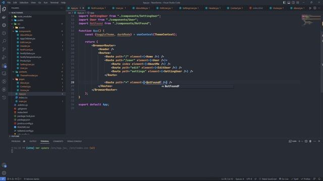 REACTJS #38: NOT FOUND PAGE (404) смотреть онлайн