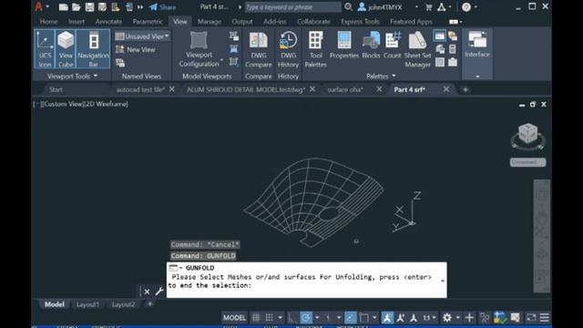 Unfold Multiple Double-Curvature Surfaces Into 2D Contour Inside AutoCAD смотреть онлайн