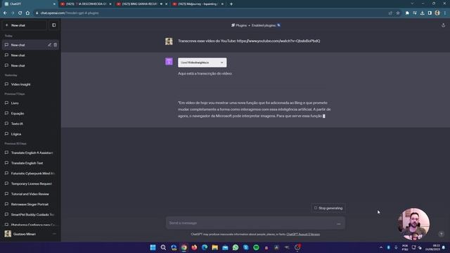 ?CHATGPT AGORA CONSEGUE TRANSCREVER E RESUMIR VÍDEOS DO YOUTUBE! #chatgpt смотреть онлайн