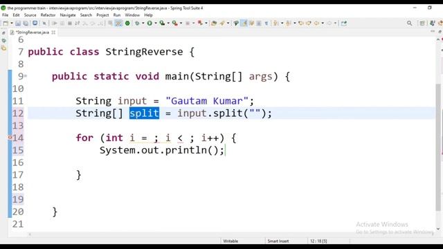 Program to print reverse string | interview question | coding round смотреть онлайн