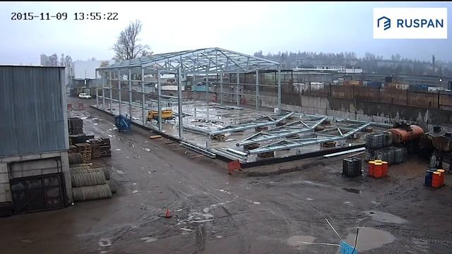 Монтаж здания серии Big Span от РУСПАН смотреть онлайн