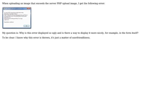 Drupal: 413: File entity too large ugly error смотреть онлайн