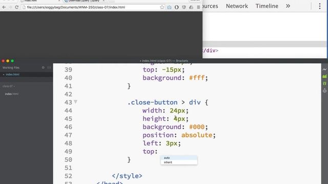 05 Close button X CSS смотреть онлайн
