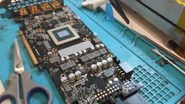 Замена терпоплокладок Gygabyte RX 5700 Gaming OC в Майнинг ригеЗамена терпоплокладок Gygabyte RX 570 смотреть онлайн