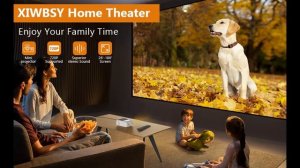 XIWBSY Mini Projector with Bluetooth WiFi Projector