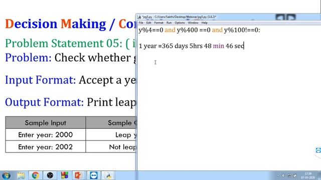 Problem Solving in Python on 07.05.2020 смотреть онлайн