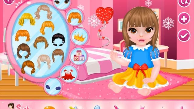 Disney Princess Snow White Baby Dress up Free Online Girl Game Play смотреть онлайн
