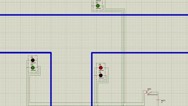 Простая схема светофоров Т-образного перекрестка