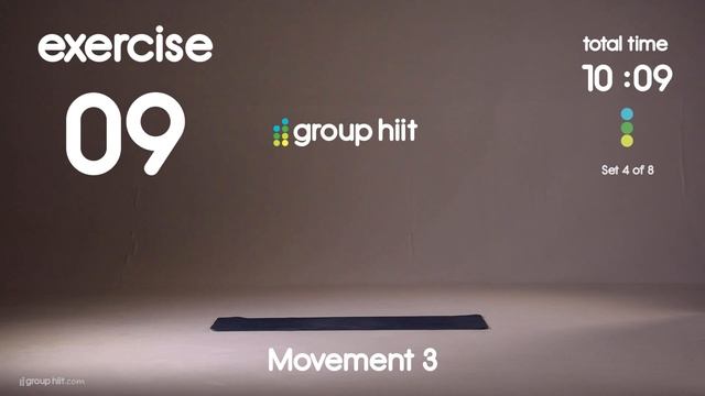Tabata Timer - 20 Min - 20s/10s 5 Movements 8 Sets - No Music