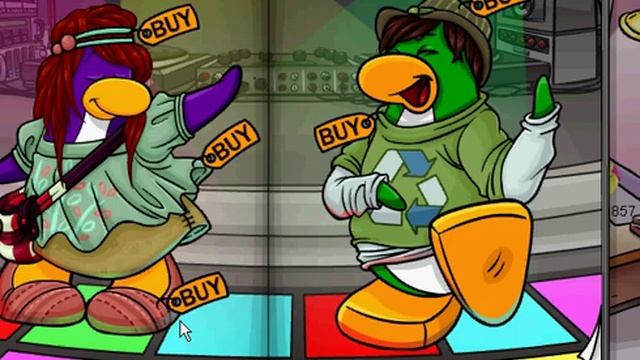 CLub penguin how to get the GREEN face paint!!!! смотреть онлайн