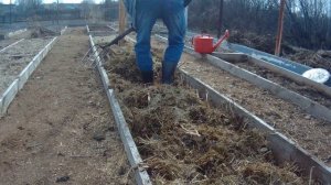 Как сделать теплую грядку, высокая грядка, компостная куча.