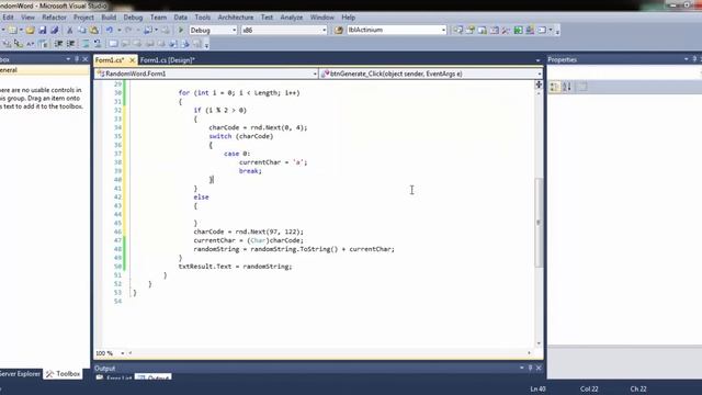 QuickCode - random string generator C# смотреть онлайн