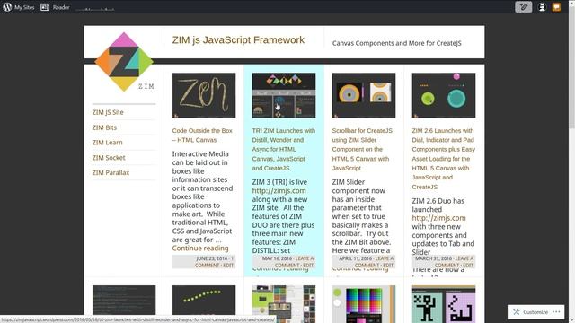 ZIM Capture 03 - NEWS OVERVIEW - Coding the #HTML #Canvas with #ZIMjs, #CreateJS and #JavaScript смотреть онлайн