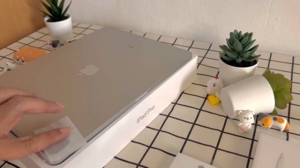 Apple iPad Pro 12.9" (M1/Silver) + Apple Pencil 2 & Accessories ?✨| Aesthetic Unboxing ?✨