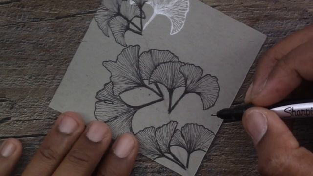 Easy meditative drawing -Easy to draw Ginkgo leaves - #inspiration #relaxation #positivity #withm смотреть онлайн