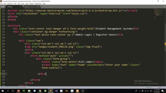 Student management system using php and Mysql part 1 in Hindi | PHP & MySQL Project смотреть онлайн