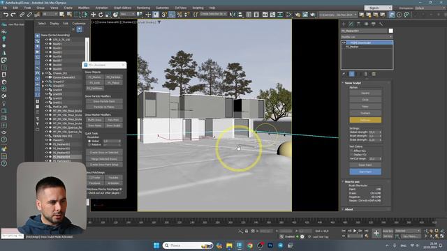 Снег в 3DS Max и следы от шин MadCar смотреть онлайн