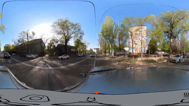 Алматы. Улицы Кармысова (8 марта), Калдаякова, Жангельдина ? 360° видео с пространственным звуком смотреть онлайн