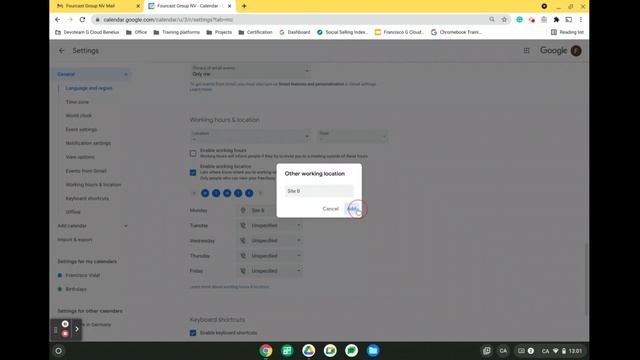 How do you select your daily working location in Google Calendar? смотреть онлайн