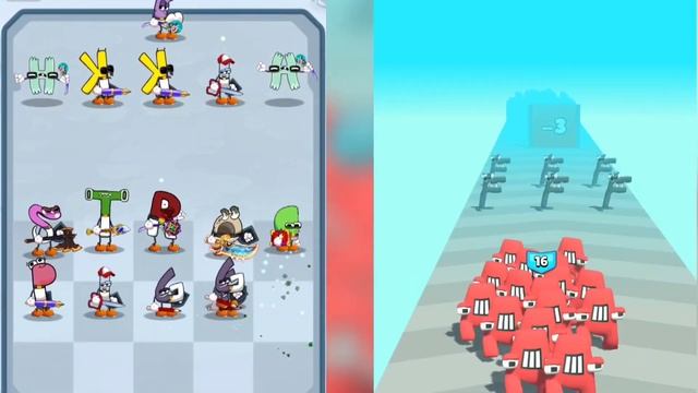 MERGE ALPHABET LORE RUN Vs ALPHABET MERGE HERO BATTLE, Number Lore, Merge Battles ⭐⭐⭐⭐⭐ Abcd...wxyz