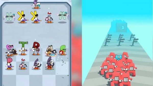 MERGE ALPHABET LORE RUN vs ALPHABET MERGE HERO BATTLE, Number Lore, Merge Battles ⭐⭐⭐⭐⭐ abcd...wxyz